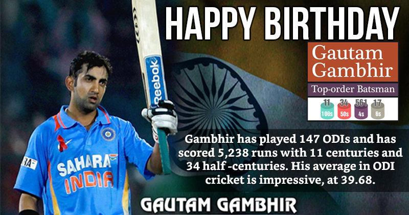 Happy Birthday gautam gambhir