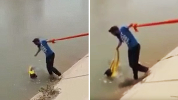 A Sikh Man Saves Drowning Dog