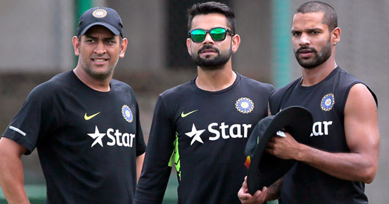 Virat Kohli, Shikhar Dhawan And dhoni