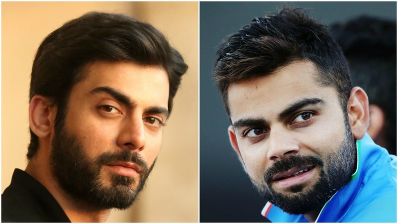 Fawad Khan and Virat Kohli