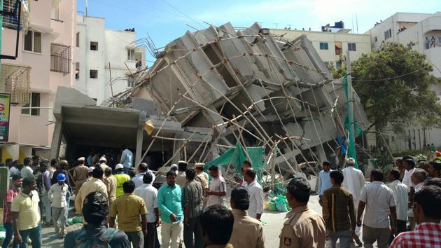 A Building In Bangaluru Collapsed