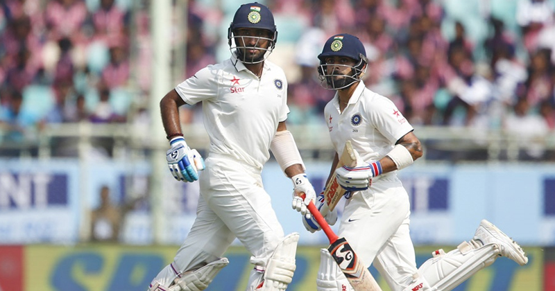 Cheteshwar Pujara and Virat Kohli