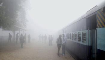 A total of 82 trains delayed and 16 cancelled due to fog.