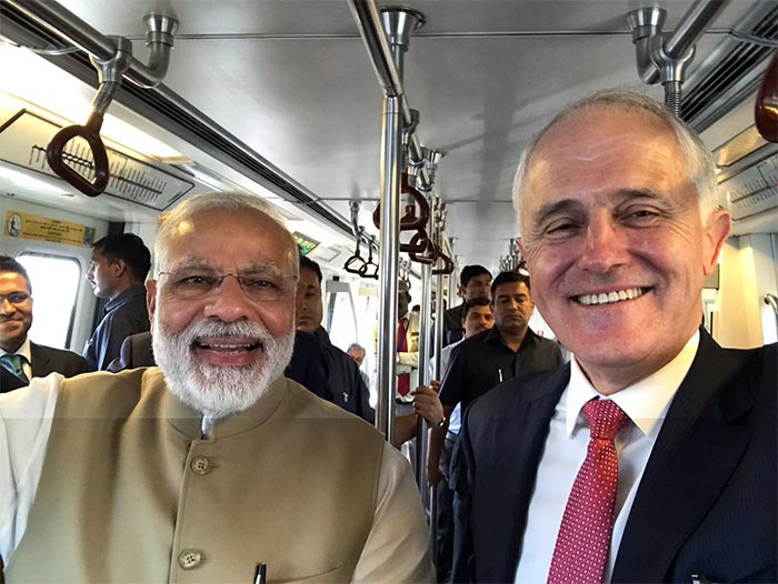 PM Modi And Australian PM Malcolm Turnbull