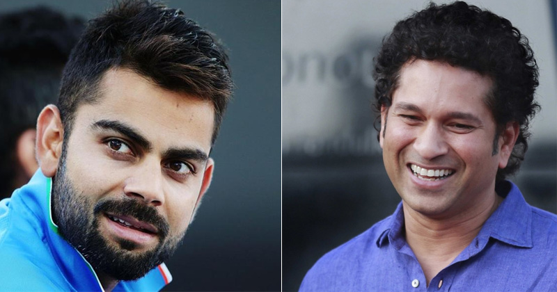 Virat Kohli and Sachin Tendulkar