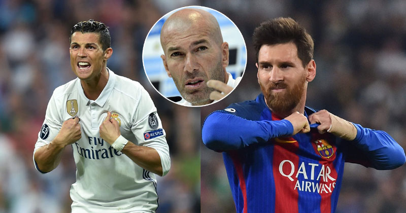 Zidane, Cristiano Ronaldo and Lionel Messi