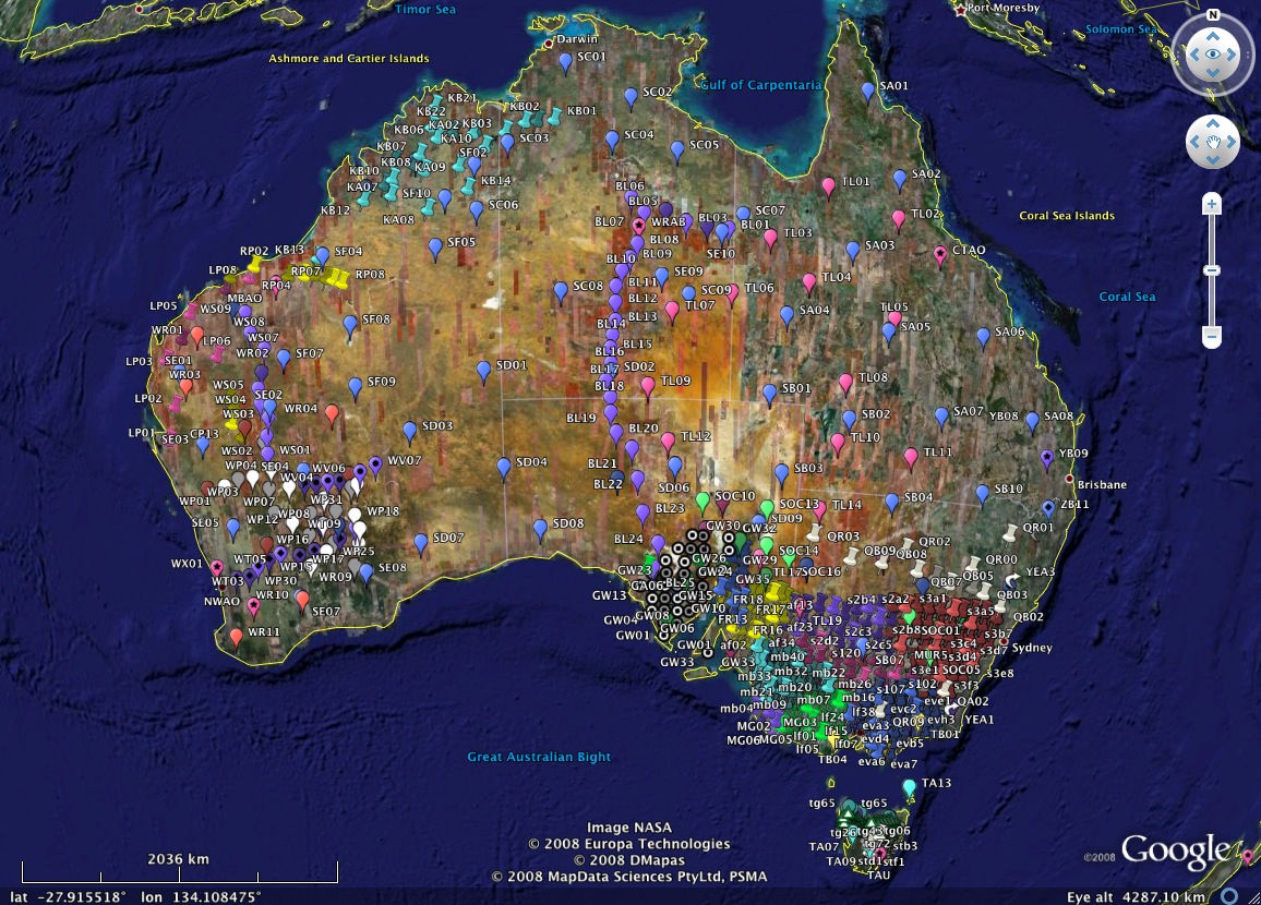 google earth australia satellite map view