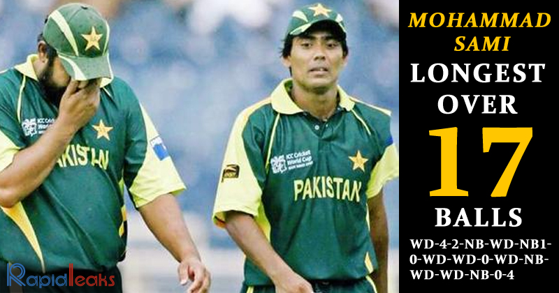Mohammad Sami Longest over in an ODI match