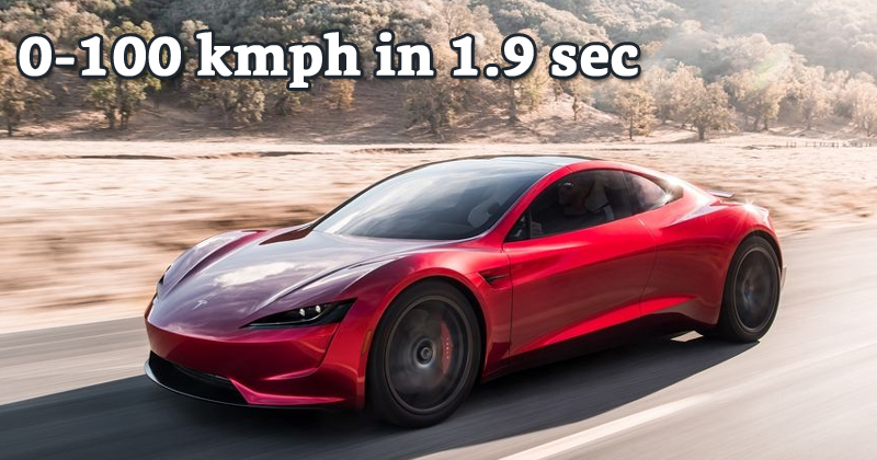 Tesla Roadster 0-100 kmph