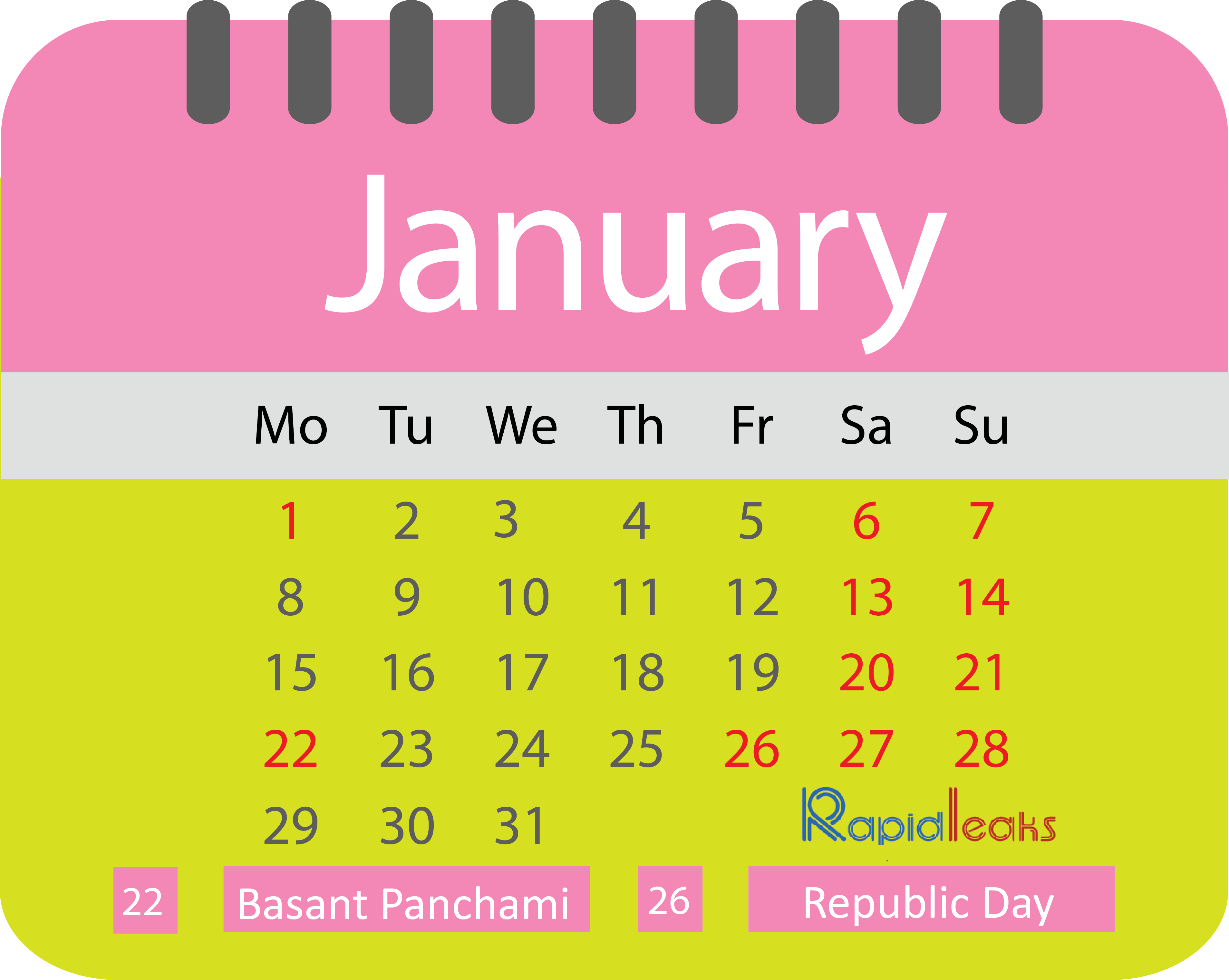 btc calendar holiday 2018 2019