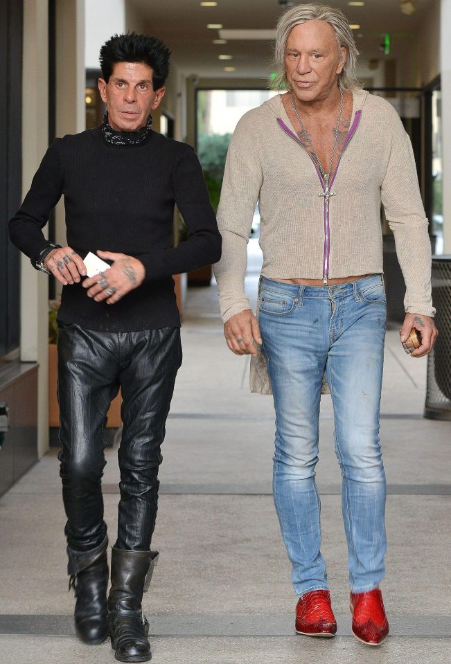 mickey rourke dressed down