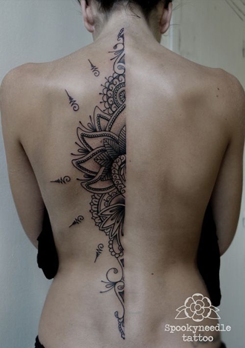 tree back tattoos for girls