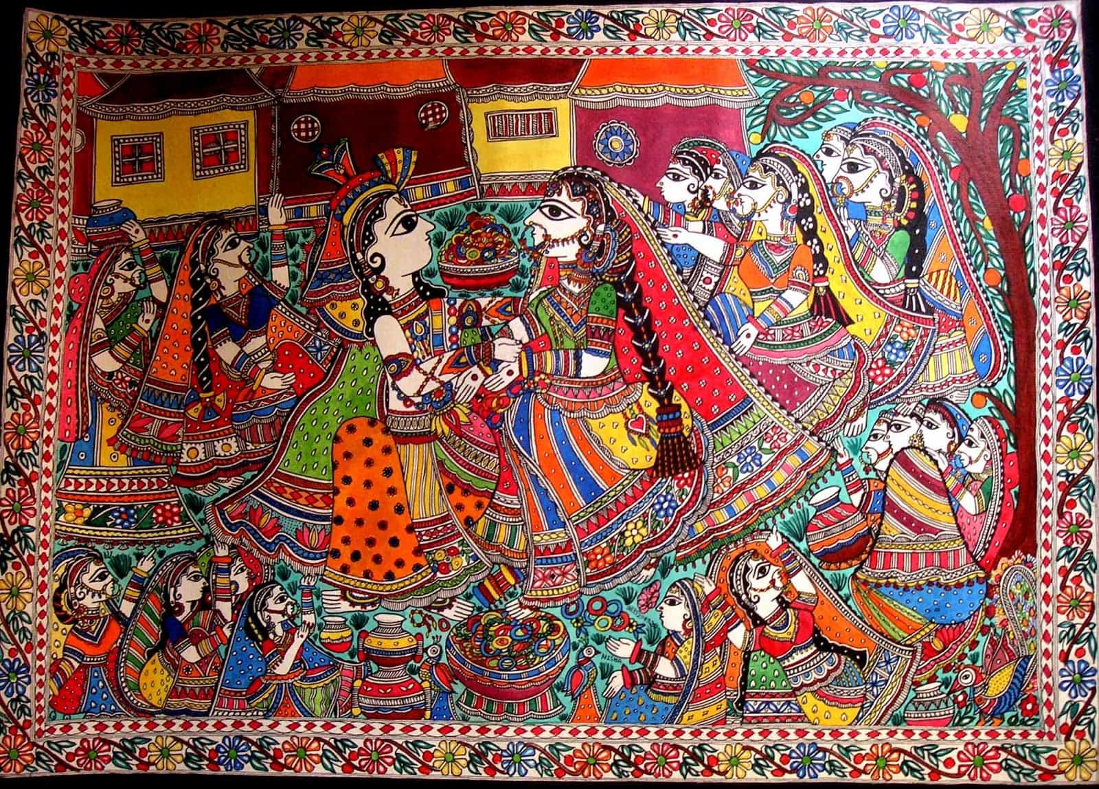 Индийские картины на стену
