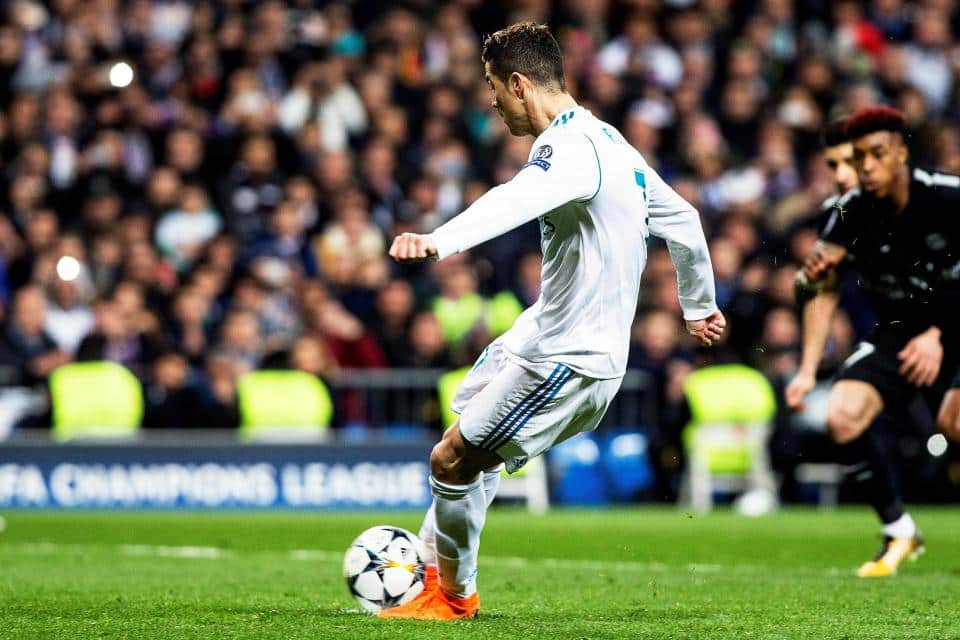 Cristiano Ronaldo's penalty drew Real Madrid level with PSG