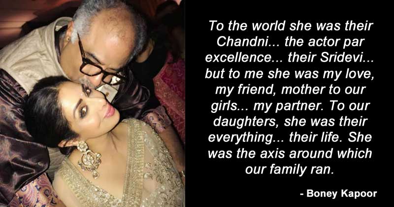 Boney Kapoor Writes A Heartfelt Note To The World On Losing Sridevi