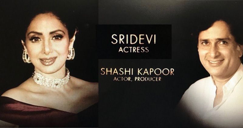 Oscars 2018 Sridevi Shashi Kapoor Tribute