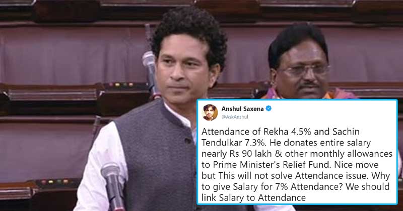 Sachin Tendulkar Donates All Of His Rajya Sabha Salary to PM’s Relief Fund