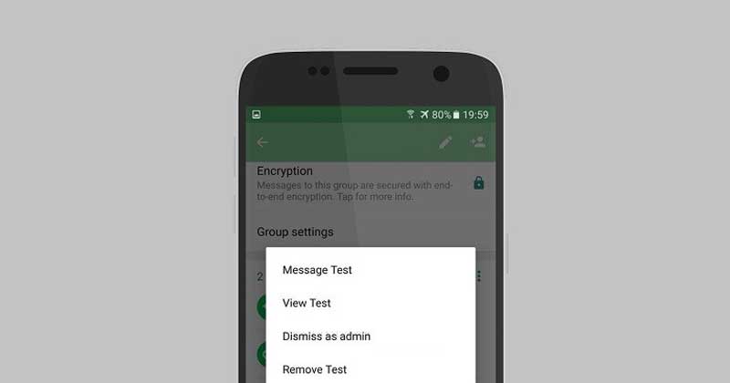 WhatsApp ‘dismiss as admin’ feature