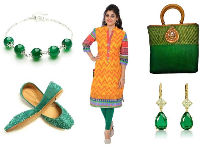 accesories with kurti