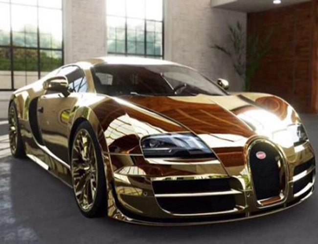 Gold plated bugatti veyron