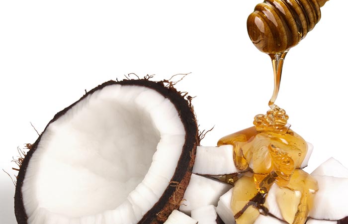 Honey and coconut oil for natural glowing skin