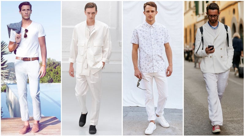 All white party outfits clearance for men