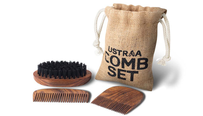 Beard Comb Set-face care gift for men