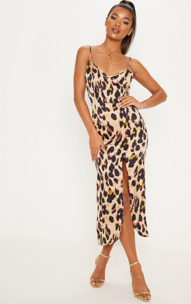 Leopard Print Slip Dress