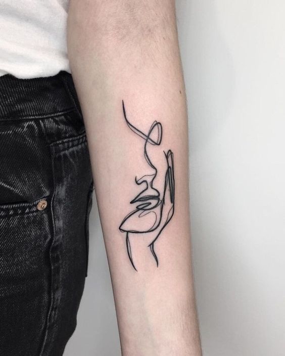 Single line tattoos