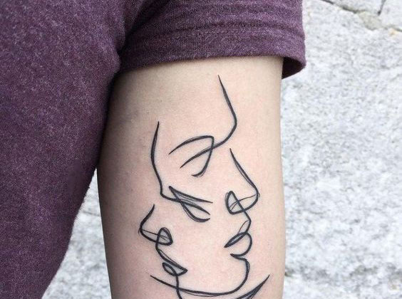 Single line tattoos