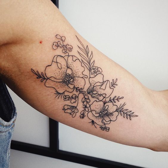 Single line tattoos