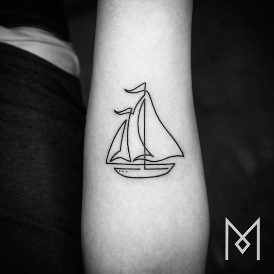 Single line tattoos