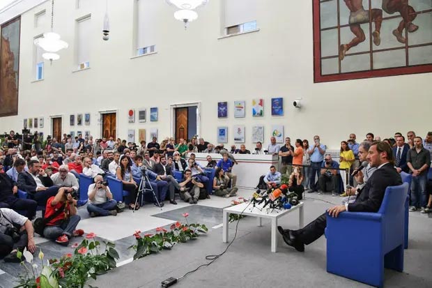 Francesco Totti at the press conference