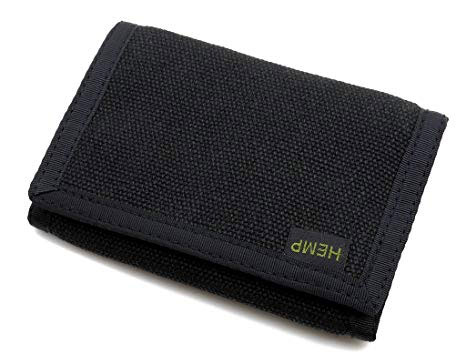 Hempmania’s Black Hemp Tri-fold Wallet