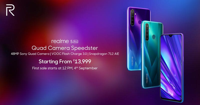 Realme 5 Pro with quad rear cameras, Snapdragon 712 SoC and more launched: Price in India, specifications, features and Offers