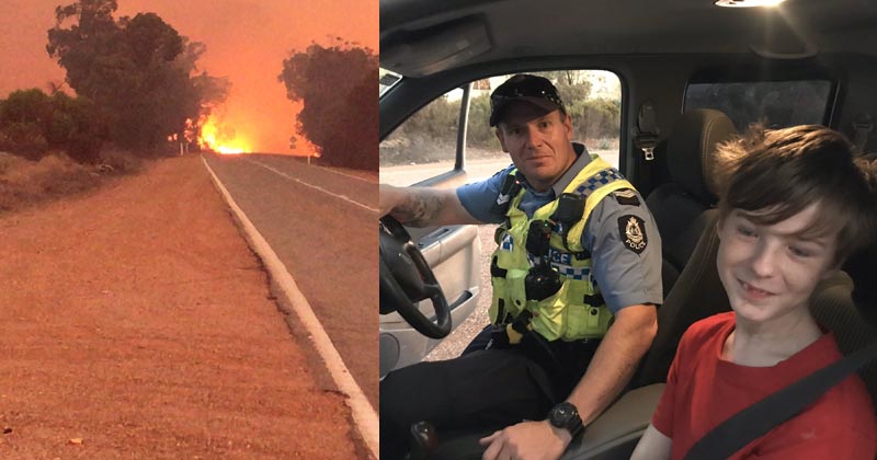 12-year-old boy drives truck to flee Australian bushfire with dog