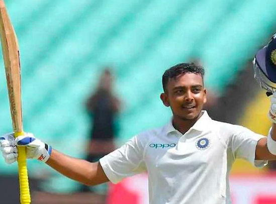 Prithvi Shaw in 2019