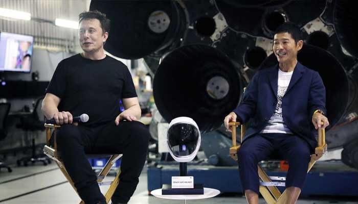 Yusaku Maezawa and Elon Musk Space X
