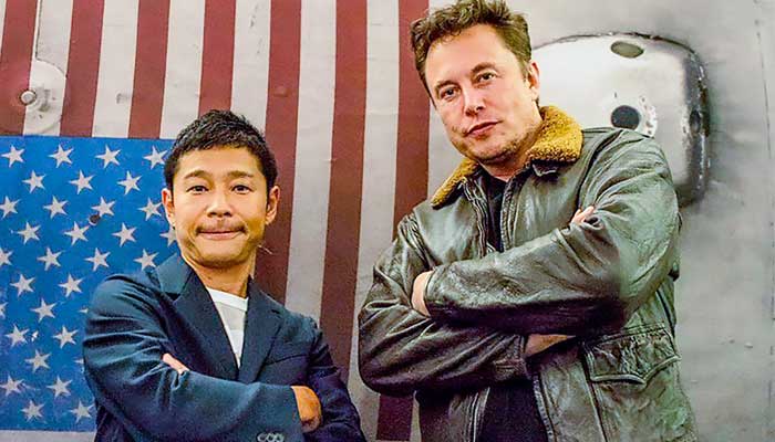 Yusaku Maezawa and Elon Musk