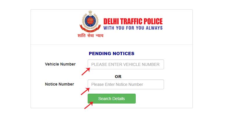 Online Challan Payment Delhi