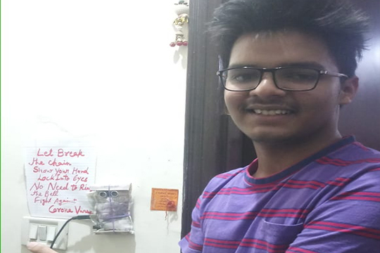 Delhi boy develops touch-free doorbell