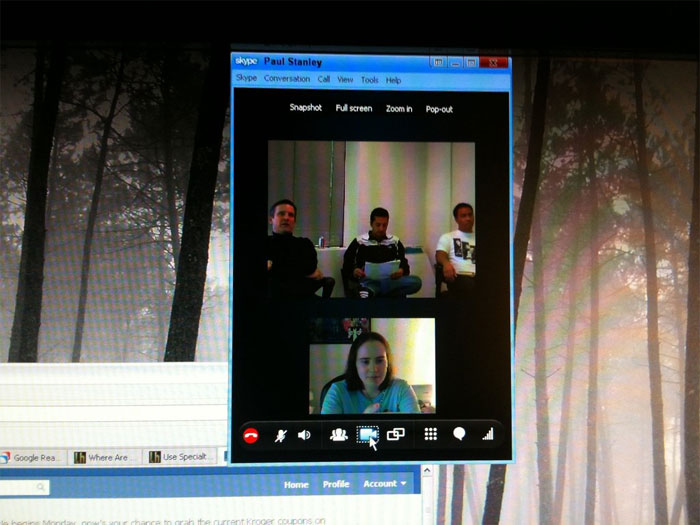 Skype video calling