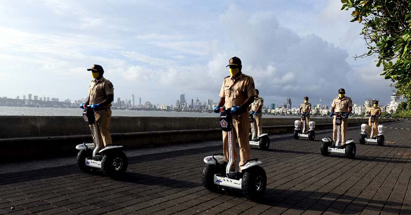 Mumbai police force electric scooters