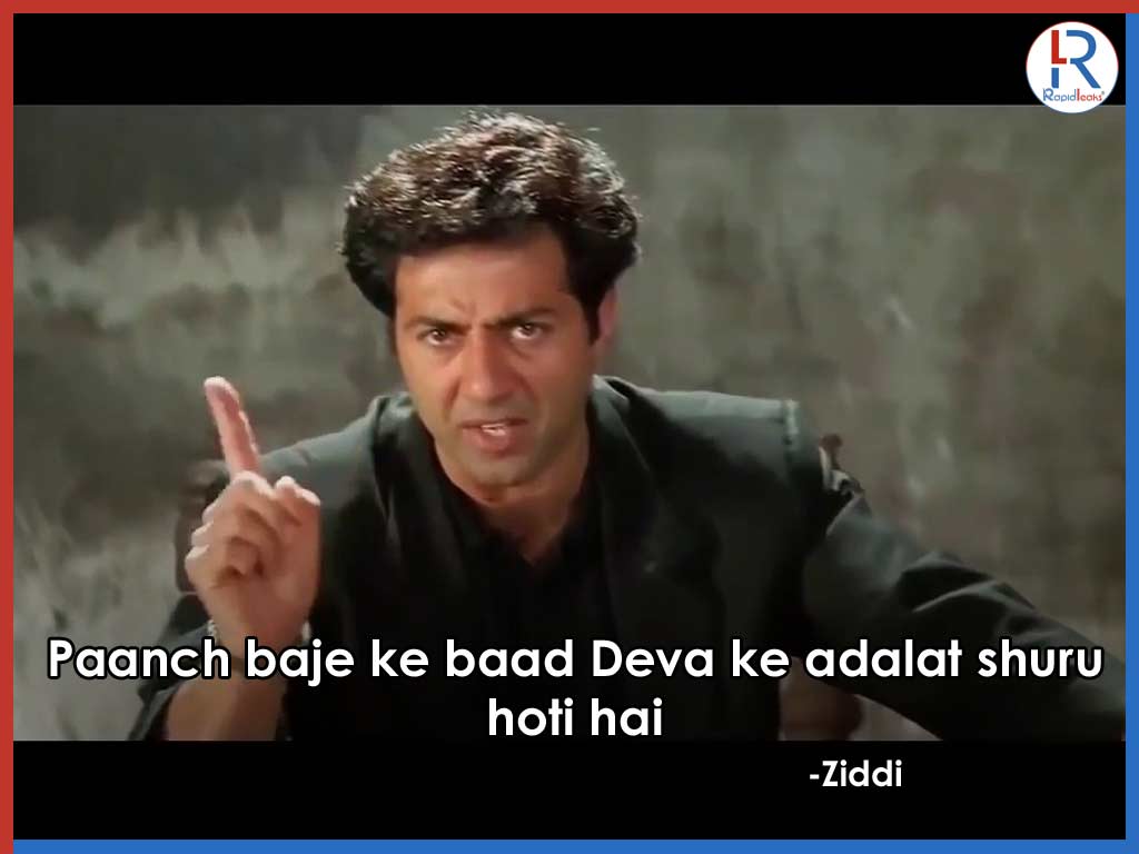 Sunny Deol In Ziddi | Best Dialogues by Sunny Deol