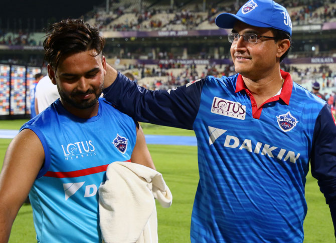 Saurav Ganguly the Dada of Indian cricket showered love on Rishabh Pant