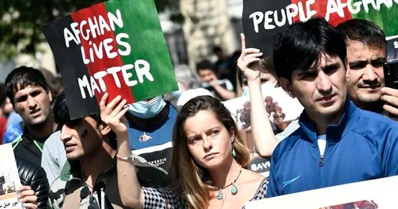 Afghan lives matter Paris Protest
