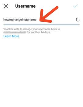 how to change insta name