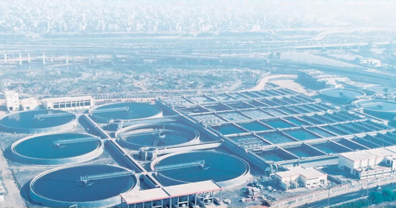 India’s largest sewage treatment plant Delhi.