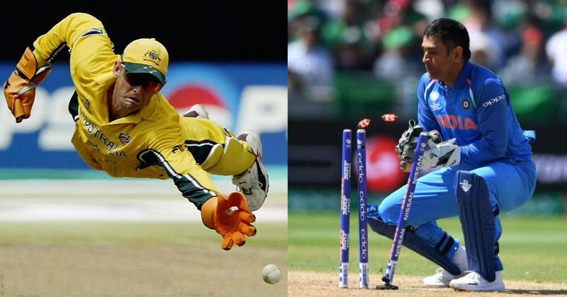 ms dhoni adam gilchrist wicket keeping