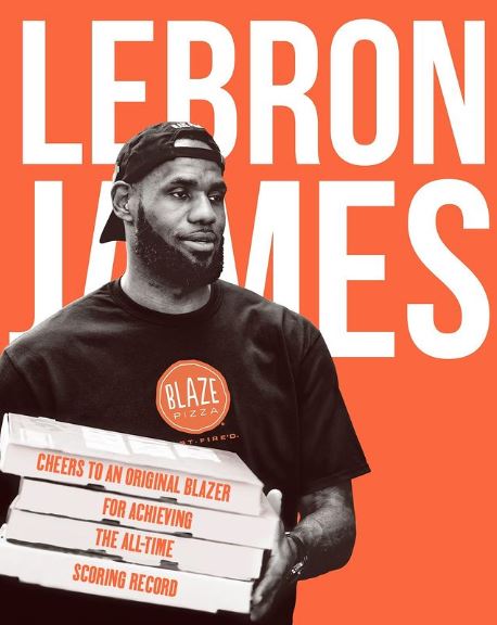 lebron james blaze pizza